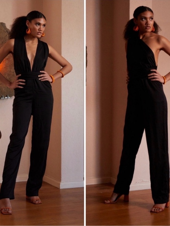 Diarrablu Pants - NWOT Diarrablu Sustainable Jumpsuit, Women’s S Black Convertible Jumpsuit